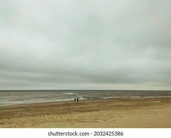 Moody Beach At The Netherlands.