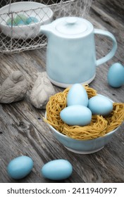 Moody Easter Eggs with Tea  Pot