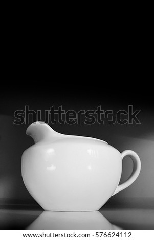 Similar – Tea set on dark background