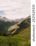 Moody landscape mountain photo at 9873 feet in elevation deep in the Colorado mountains above Telluride, Colorado