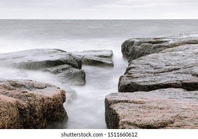 Moody Ocean View With Cool Color Tones. Calming Atmosphere.