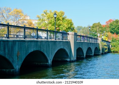 Moody Street Bridge In Waltham MA USA