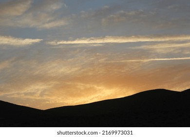 A Moody Sunset In The Desert.