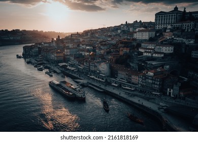 Moody Sunset In Porto, Portugal.