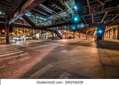 A Moody View Of Randolph Street, Chicago Downtown