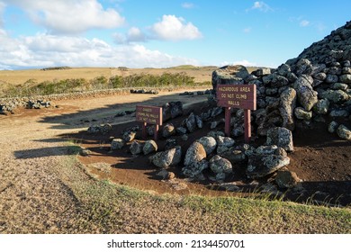 Mo'okini Heuiau In The North Of Big Island, Hawaii - Ruins Of A Temple Of The Hawaiian Religion In The Kohala Historical Sites State Monument Near Upolu Point