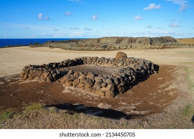 Mo'okini Heuiau In The North Of Big Island, Hawaii - Ruins Of A Temple Of The Hawaiian Religion In The Kohala Historical Sites State Monument Near Upolu Point