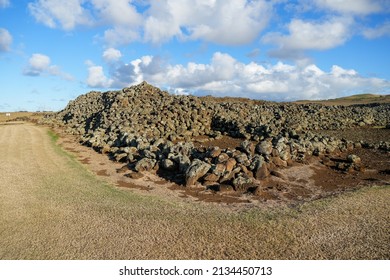 Mo'okini Heuiau In The North Of Big Island, Hawaii - Ruins Of A Temple Of The Hawaiian Religion In The Kohala Historical Sites State Monument Near Upolu Point