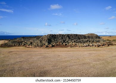 Mo'okini Heuiau In The North Of Big Island, Hawaii - Ruins Of A Temple Of The Hawaiian Religion In The Kohala Historical Sites State Monument Near Upolu Point