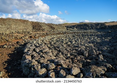 Mo'okini Heuiau In The North Of Big Island, Hawaii - Ruins Of A Temple Of The Hawaiian Religion In The Kohala Historical Sites State Monument Near Upolu Point