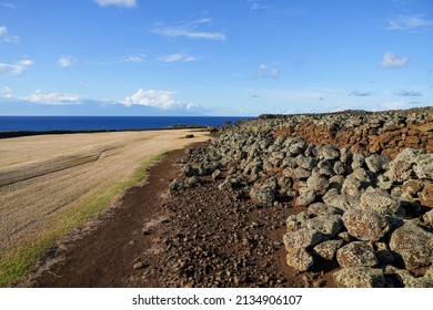 Mo'okini Heuiau In The North Of Big Island, Hawaii - Ruins Of A Temple Of The Hawaiian Religion In The Kohala Historical Sites State Monument Near Upolu Point