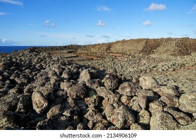 Mo'okini Heuiau In The North Of Big Island, Hawaii - Ruins Of A Temple Of The Hawaiian Religion In The Kohala Historical Sites State Monument Near Upolu Point