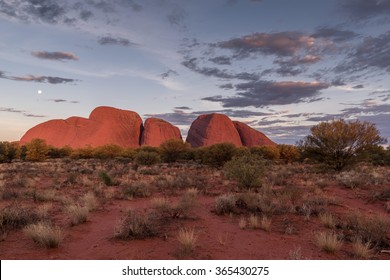 Moon Above Kata Tjuta, Australia