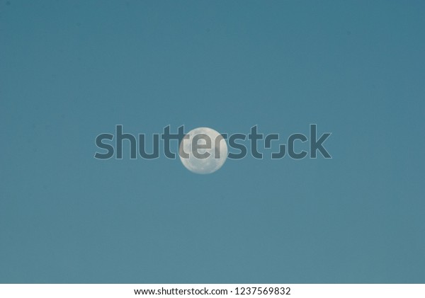 Moon of\
afternoon, Celestial natural\
background.