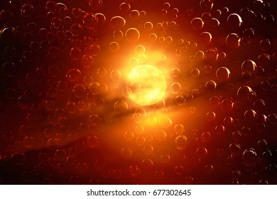 The moon appears in the night behind a cloud.