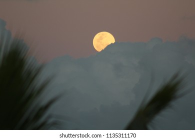Moon behind the cloud
