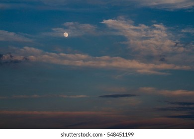 Moon behind clouds