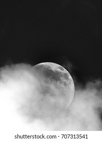 Moon Behind Clouds