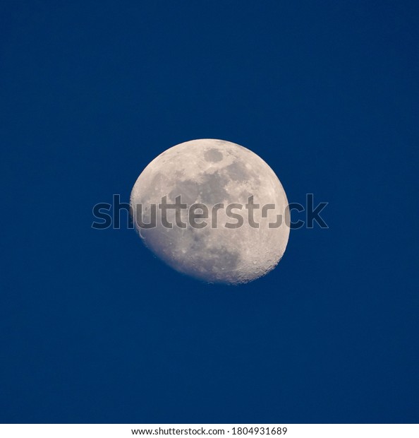 Moon in\
the blue sky                              \
