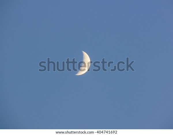 moon in the blue\
sky