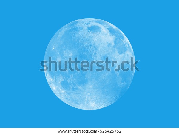 moon in the blue sky  \