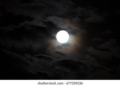 Moon in the clouds