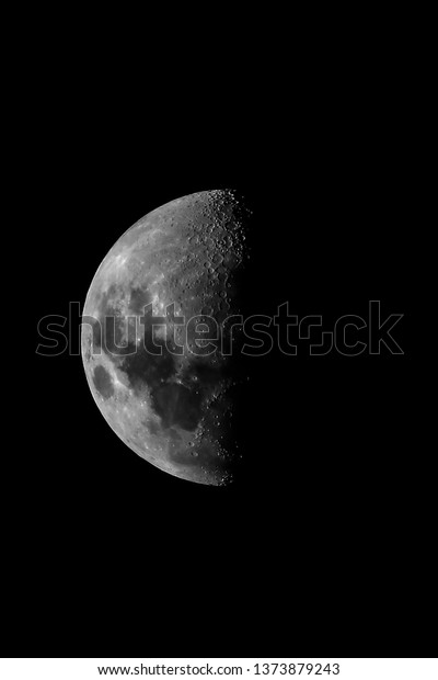 Moon in The Dark 14 April 2019 \
Half Moon,\
Dark Moon, Grey Moon, Luna, \
La\
Lune,