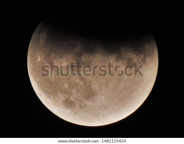 Moon Eclipse with black\
background 