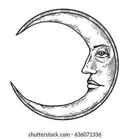 Moon Face Images, Stock Photos & Vectors | Shutterstock