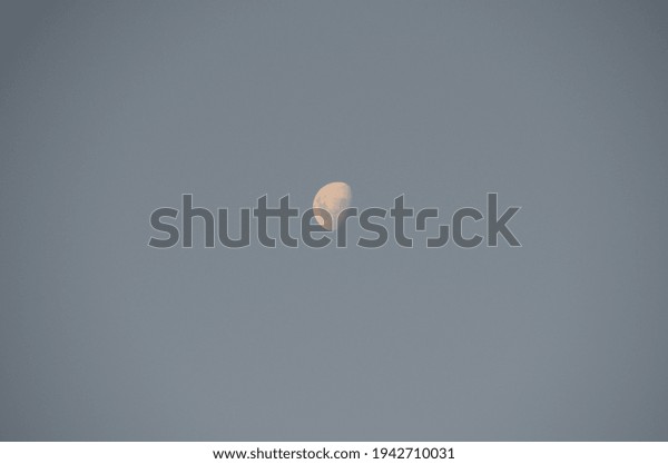 moon isolated in gray
sky