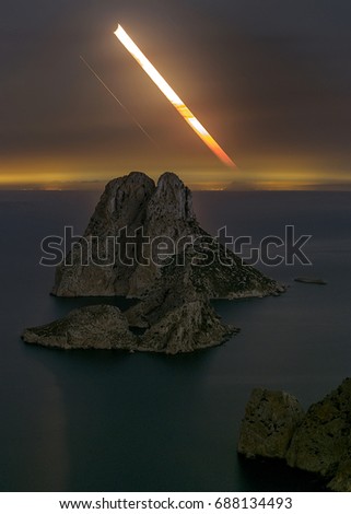 Similar – Blick auf Faraglioni, Scopello, Trapani, Sizilien, bei Sonnenaufgang