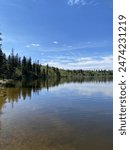 Moon lake picnic area and view Manitoba Canada 