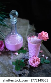 moon milk, pink milk, traditional indian drink