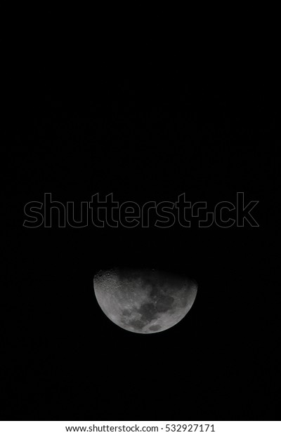 Moon Night, half\
moon, phase of the moon.