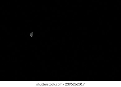 the moon in night sky in Alicante province, Costa Blanca, Spain  - Shutterstock ID 2395262017