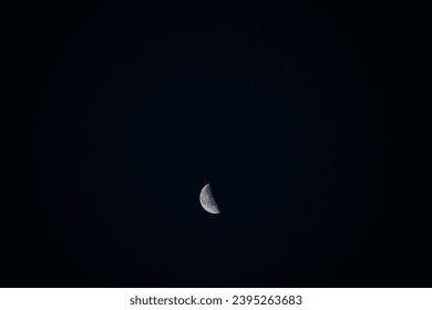 the moon in night sky in Alicante province, Costa Blanca, Spain  - Shutterstock ID 2395263683