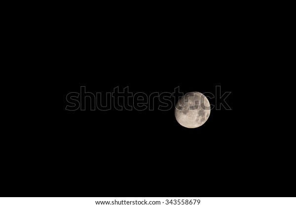Moon on the autumn sky at\
midnight