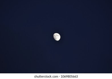 moon on the black sky