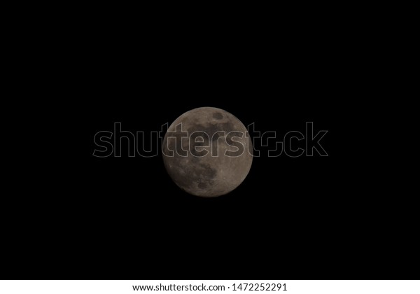 Moon on a clear\
night