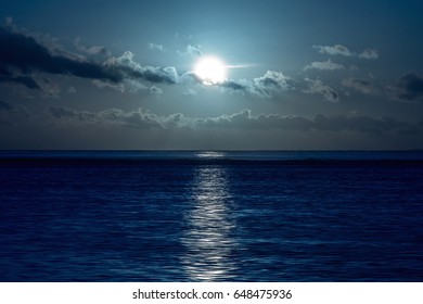 Moon On The Sea.