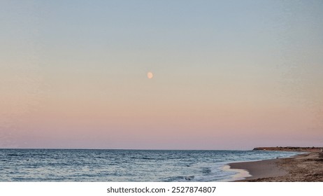 The Moon Over Calm Sea - Powered by Shutterstock