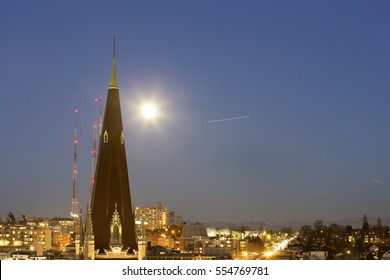 Moon Over Capitol Hill, Seattle 