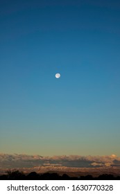 Moon Over Jemez Mountains New Mexico