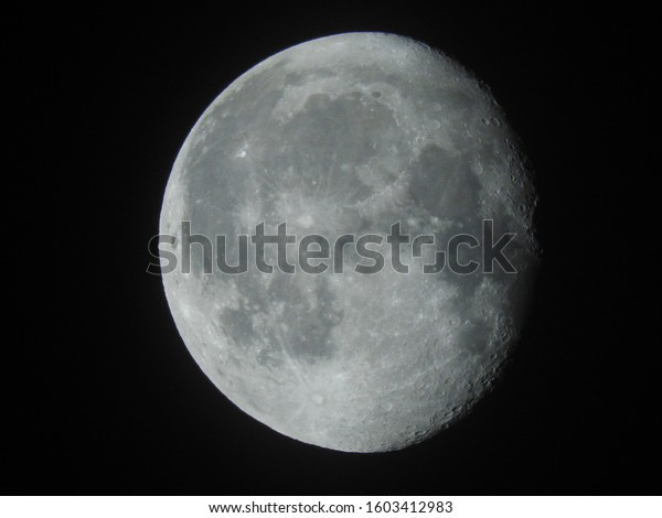 Moon partially full\
North Slope Alaska
