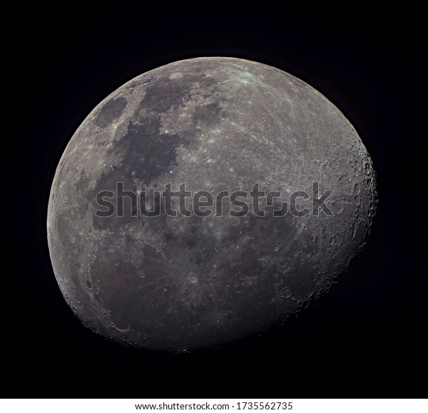 moon in phase 80% taken by a professional\
astrograph Sky-Watcher