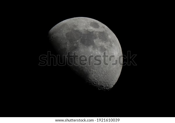 moon phase with craters and\
seas