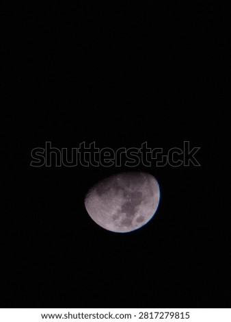 Moon phase in the night