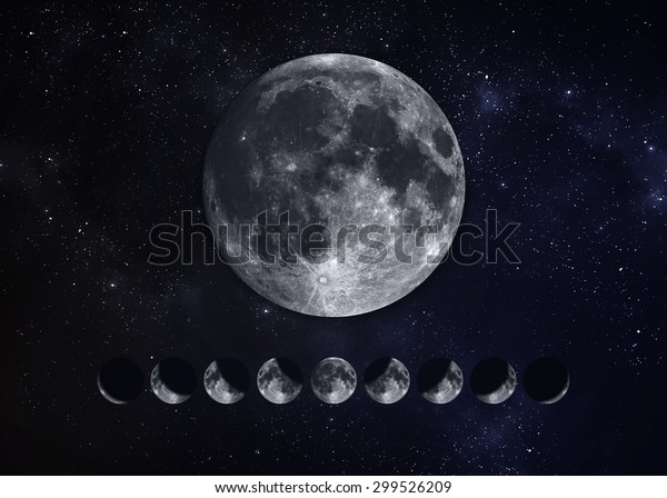 Moon\
Phases. Elements of this image furnished by\
NASA