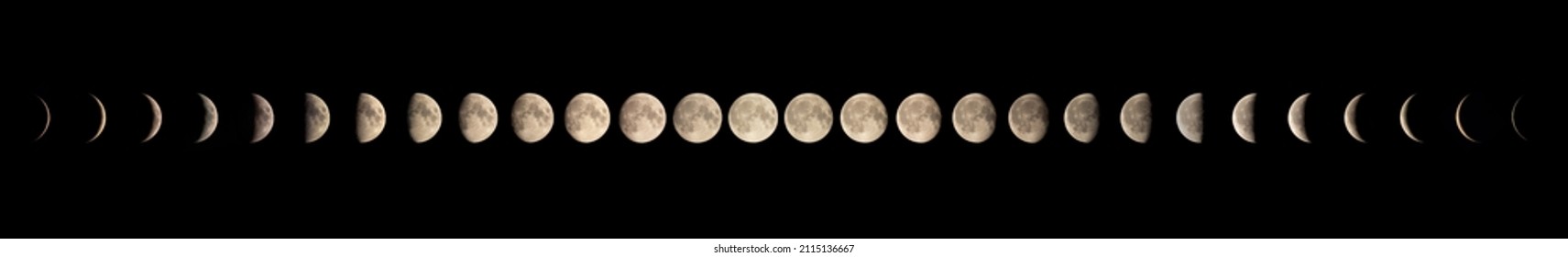 Moon Phases For A Month