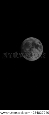 Moon photography at the time of evening. 